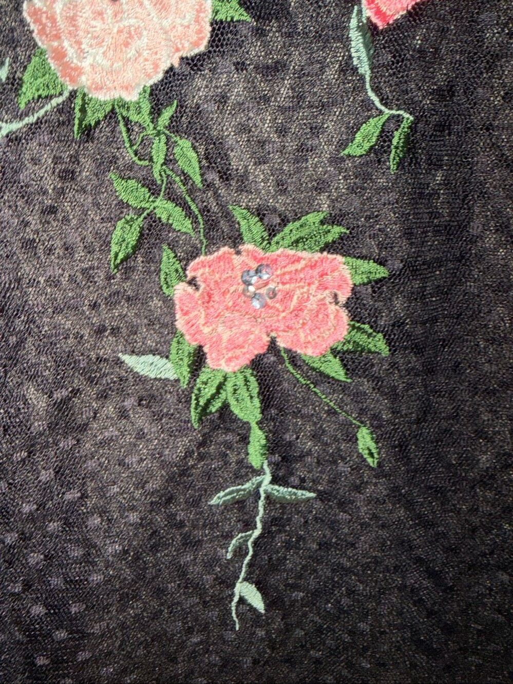 Topshop embroidered mesh top - Picture 2 of 8